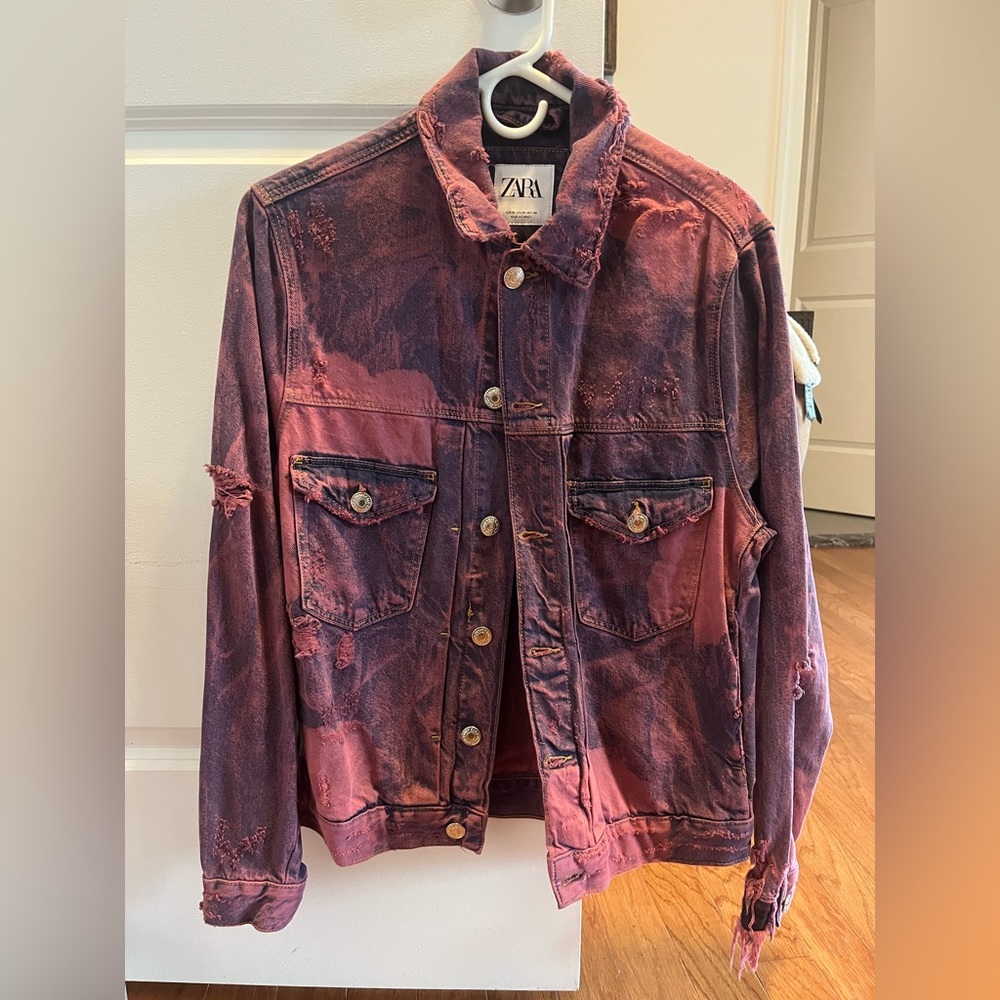 Men’s Zara jean distressed jacket